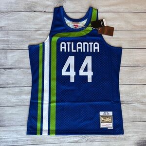 Mitchell & Ness Atlanta Blue and Green Jersey Men’s L